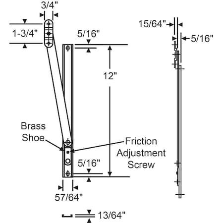 Strybuc 12" FRICTION ADJUSTER w/.235 28-12-10-0